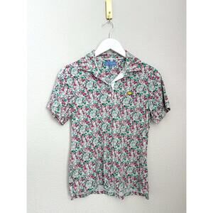 Magnolia Lane Masters Tech Women’s Sz S Golf Polo Shirt  Floral Pastel Preppy